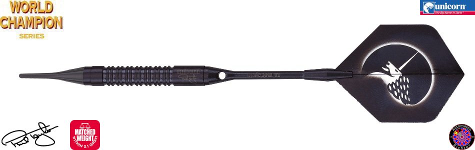 Soft Dartpfeil Set Unicorn - Black Titanium Phil Taylor